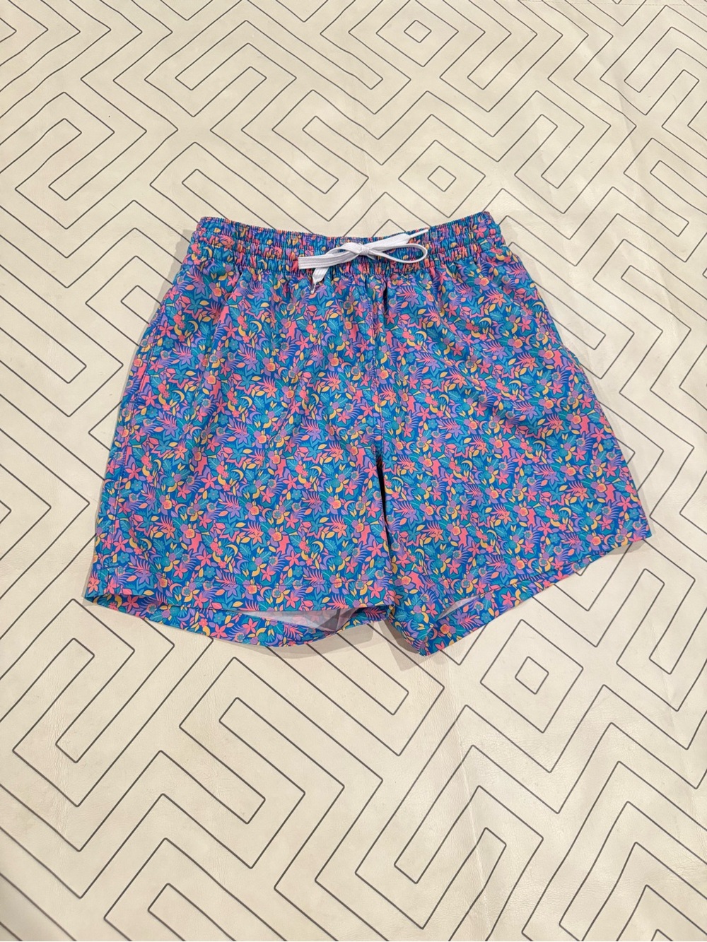 Chubbies Floral Blue Swim Trunks